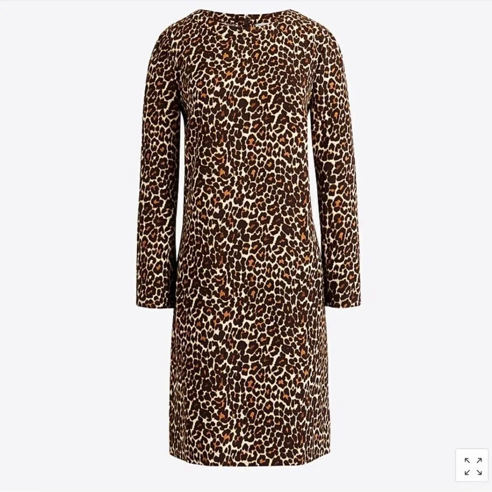 💜 NWT J.Crew leopard print crepe shift dress